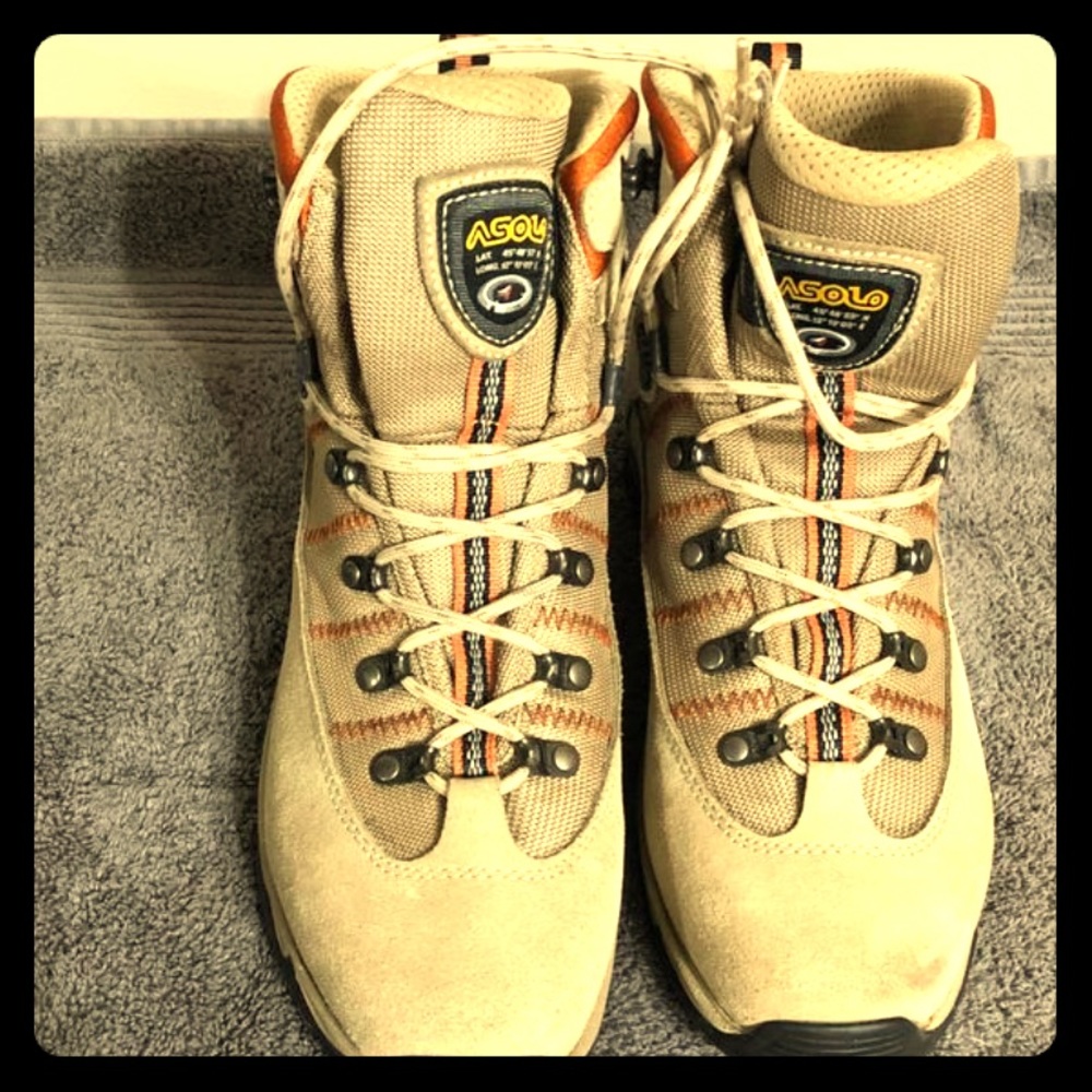 Pair of used Asolo boots in perfect condition.